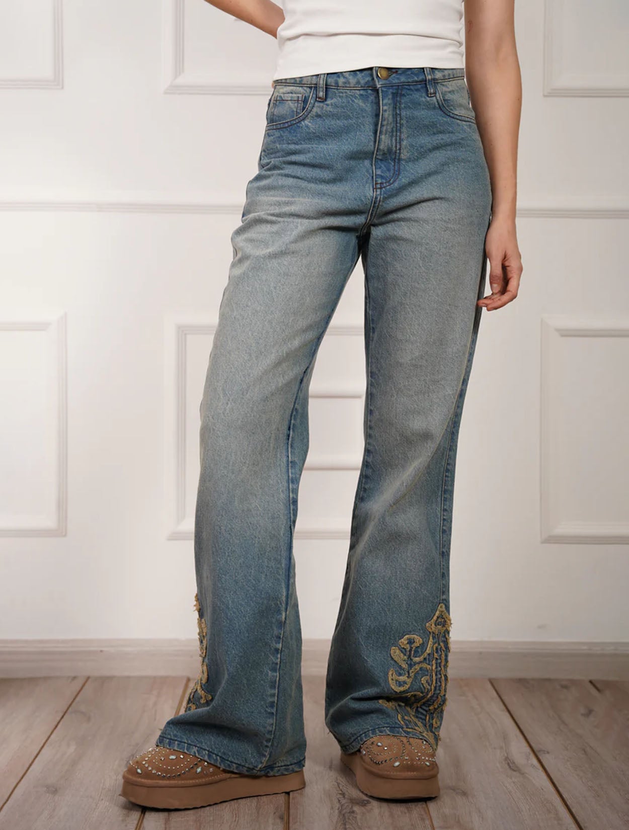 Western Embroidered Jeans | Ropa de Mujer Slow Fashion Jeans Bordado Colombiano x Piani x Casa Precis
