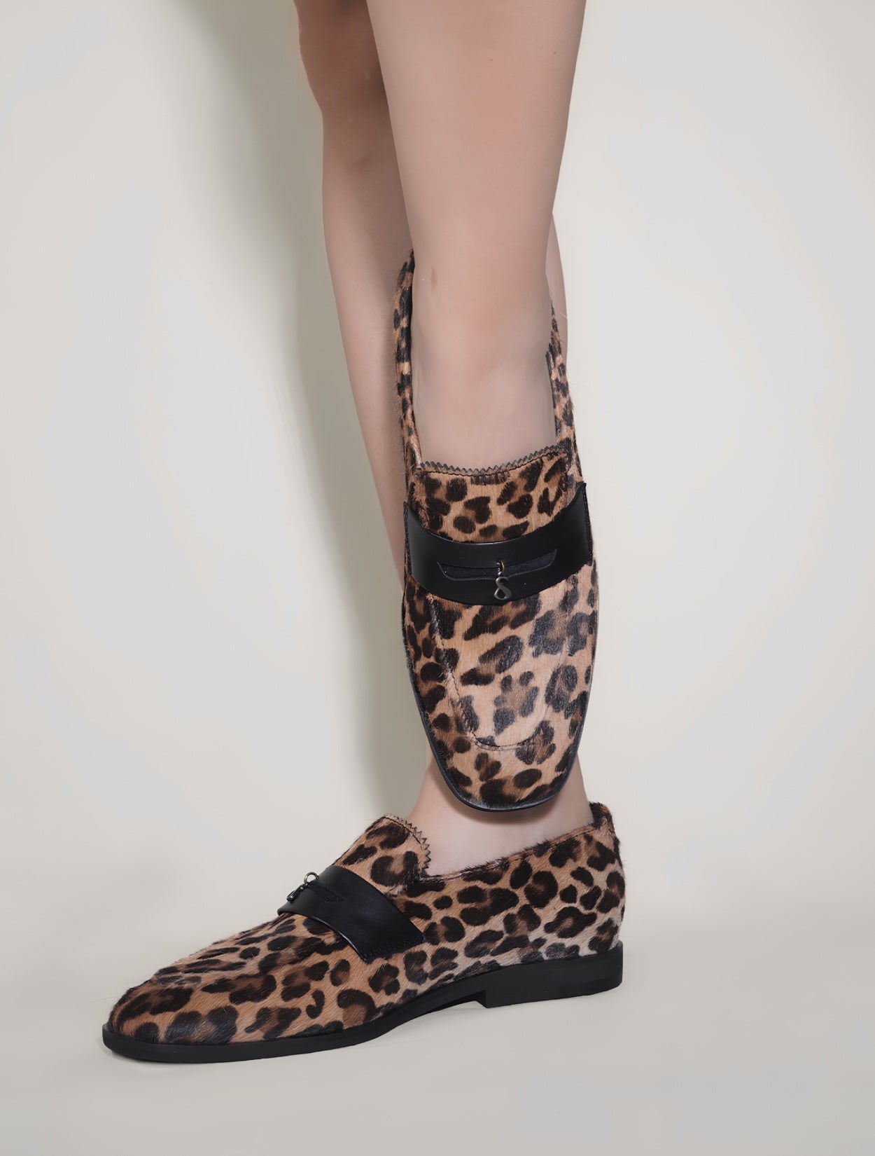 Mocasín Zepia Leopardo en Cuero de Pelo | Sara Pérez