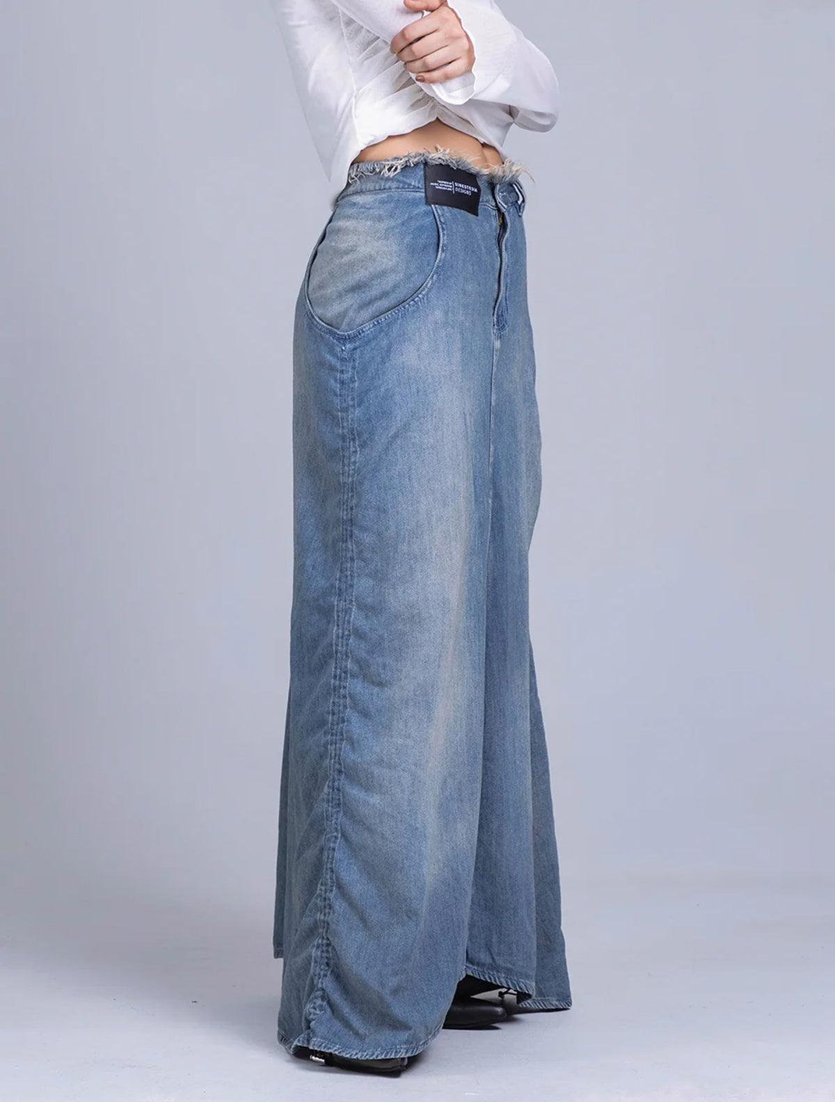 Falda Maxi Marea | Falda Maxi en Denim | Diseños Sinestesia