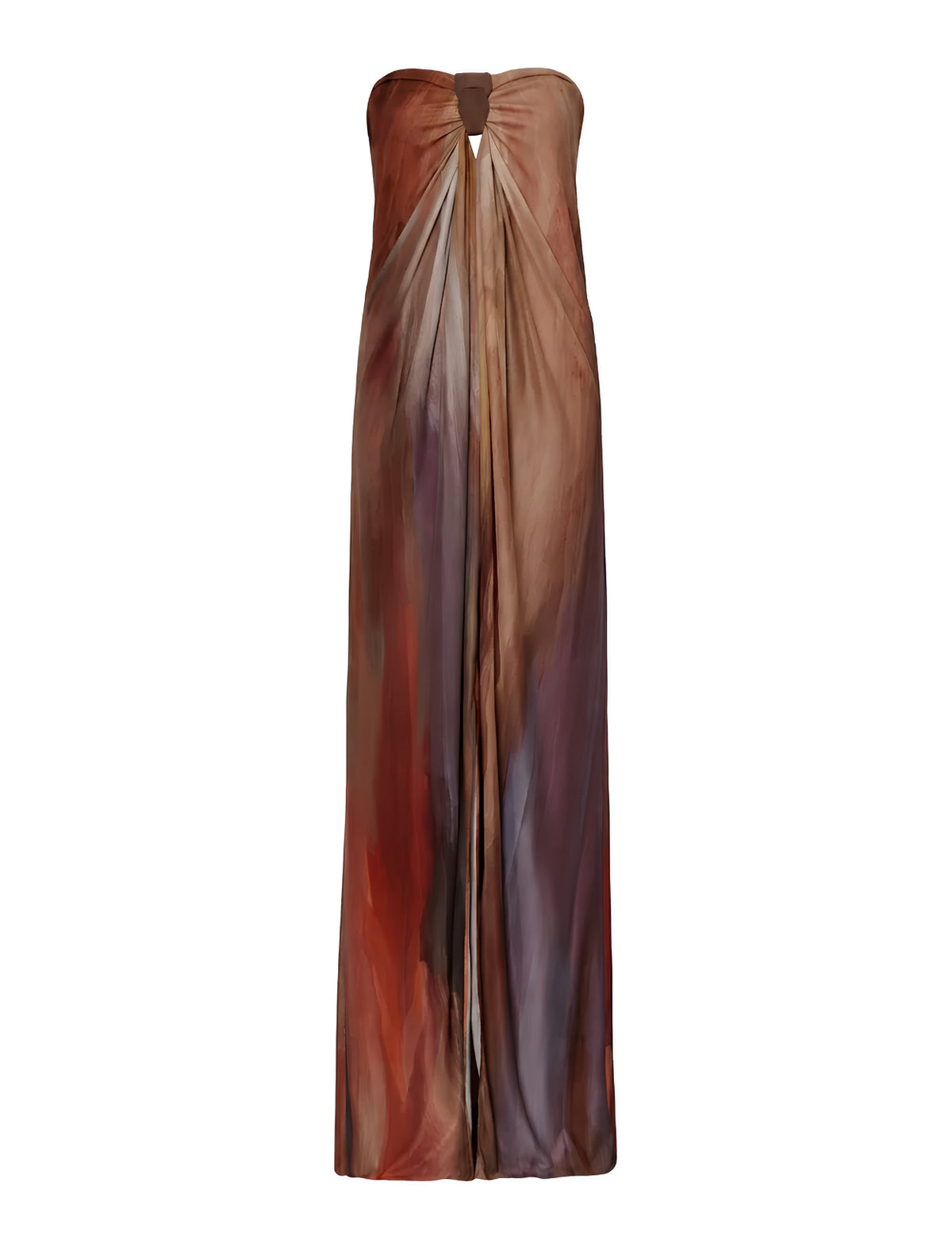 Nacre Dress | Vestido Strapless Fluido con Detalle de Cuero