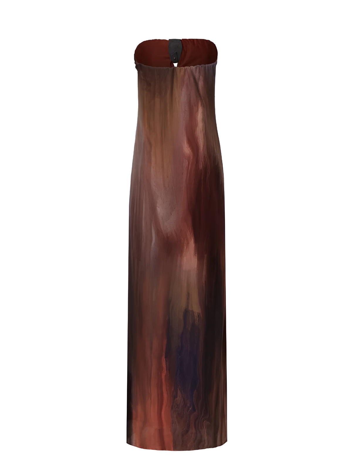 Nacre Dress | Vestido Strapless Fluido con Detalle de Cuero