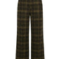 Alba Pants | Pantalón Recto de Sastrería a Cuadros Verdes