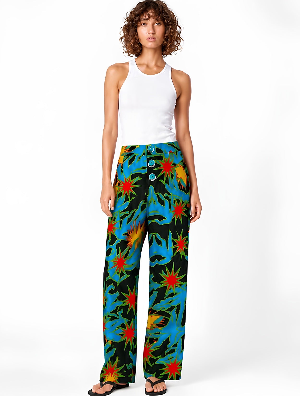 Blue Psi Bermuda Pant | Pantalón Wide Leg Mujer