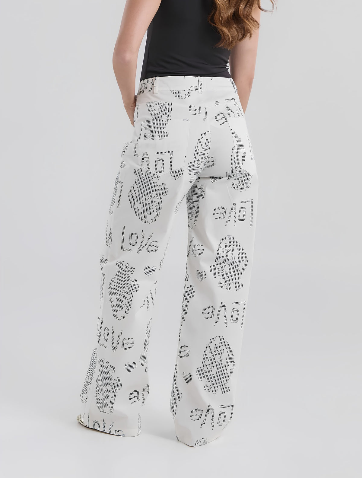 Pantalón Love Marfil | Wide Leg Tiro Alto 