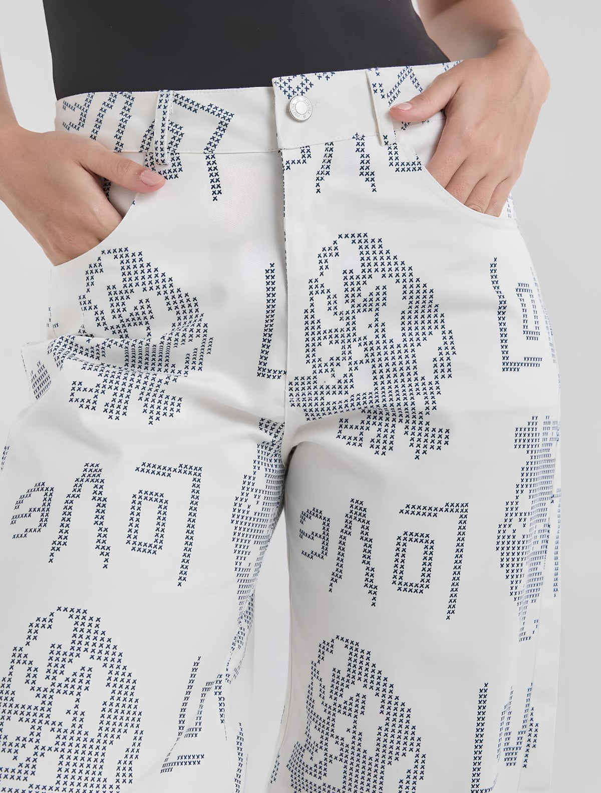 Pantalón Love Marfil | Wide Leg Tiro Alto 