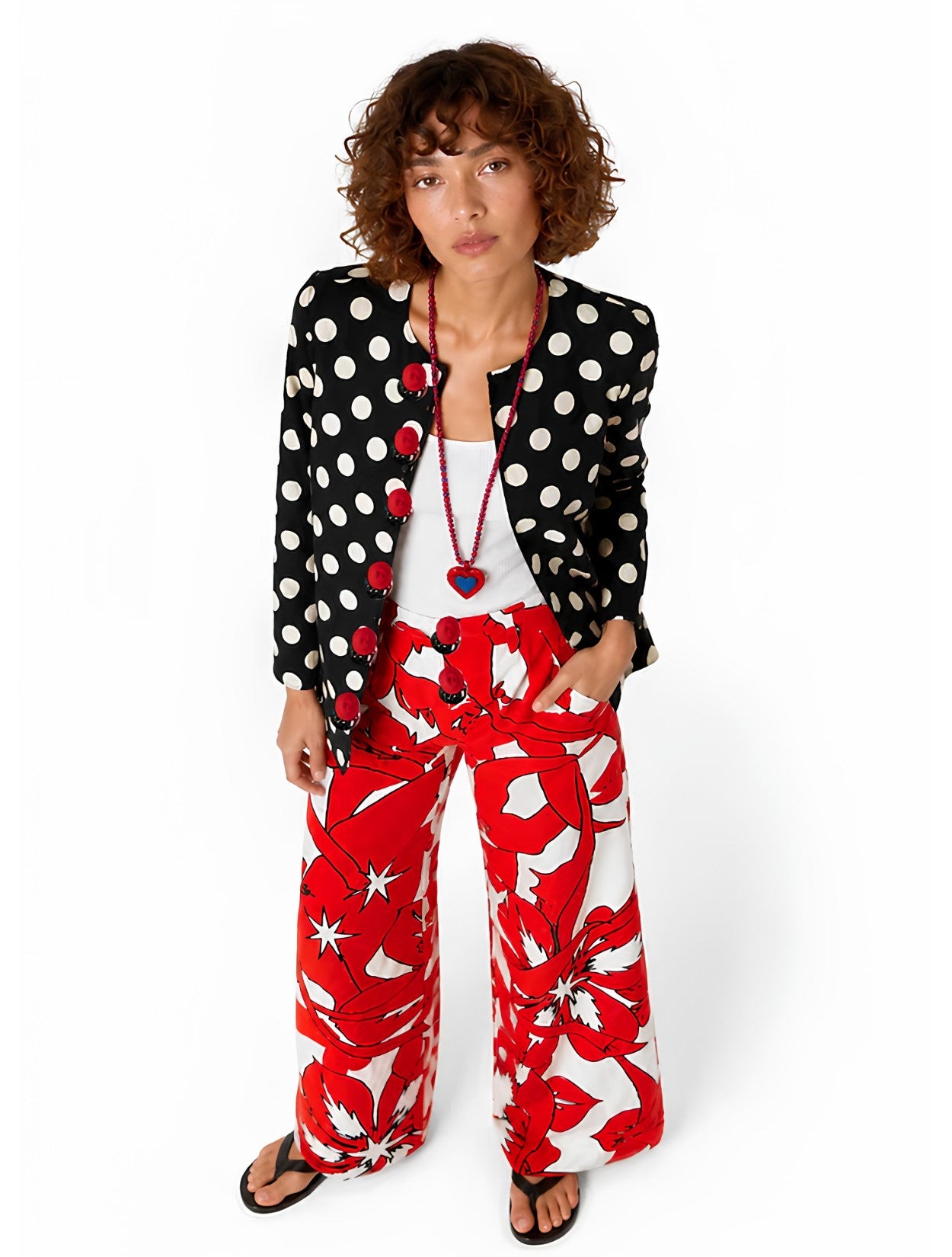 Hai Red Pant | Pantalón Tiro Alto Bota Recta 