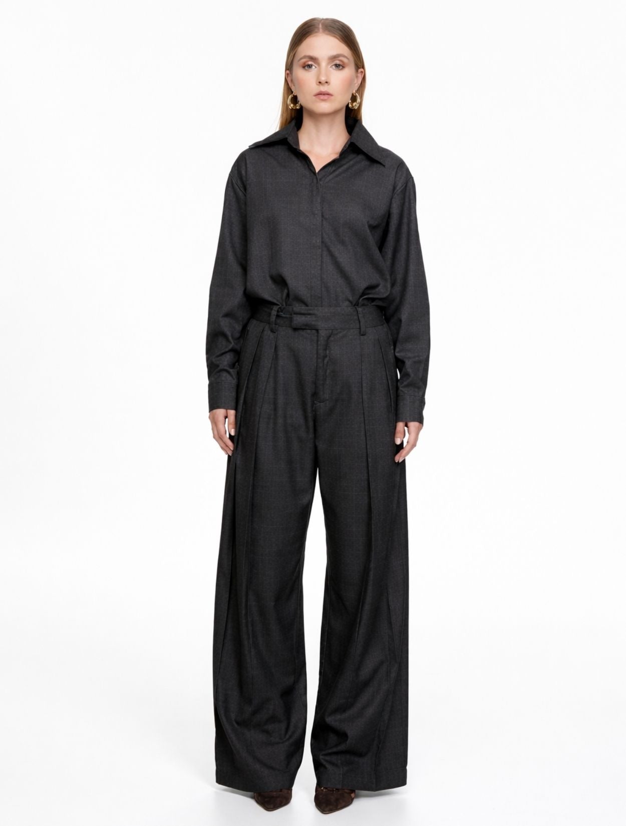 PANTALÓN DE OFICINA CAFÉ OSCURO