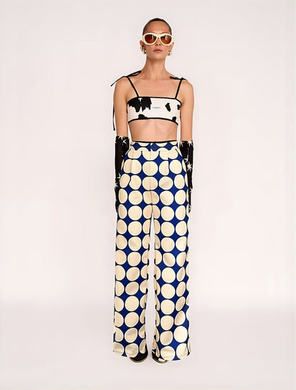 PANTALÓN DE PUNTOS AZULES