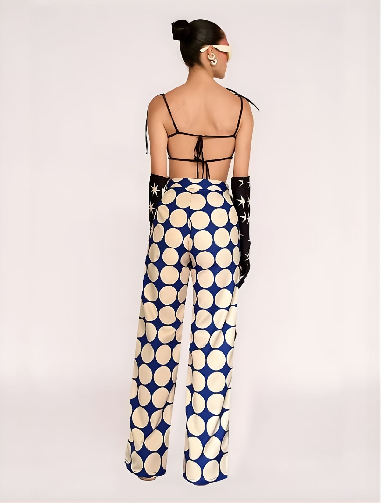 PANTALÓN DE PUNTOS AZULES