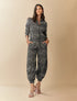 Pantalón Elara | Balloon Negro Bordado