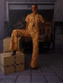 Orange Grid Pants - Pantalón | Estampado Naranja