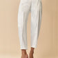 Pantalón Maeva natural | Satinado de silueta barrel