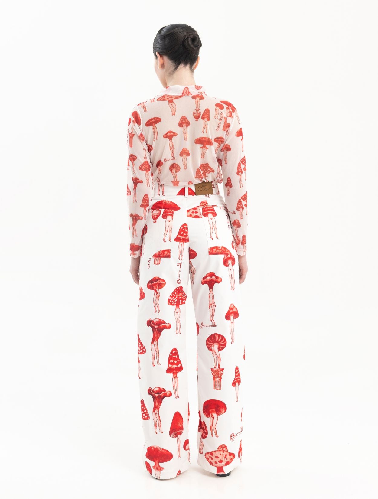 Amanita Pant Tiro Alto Estampado Hongos | Circe