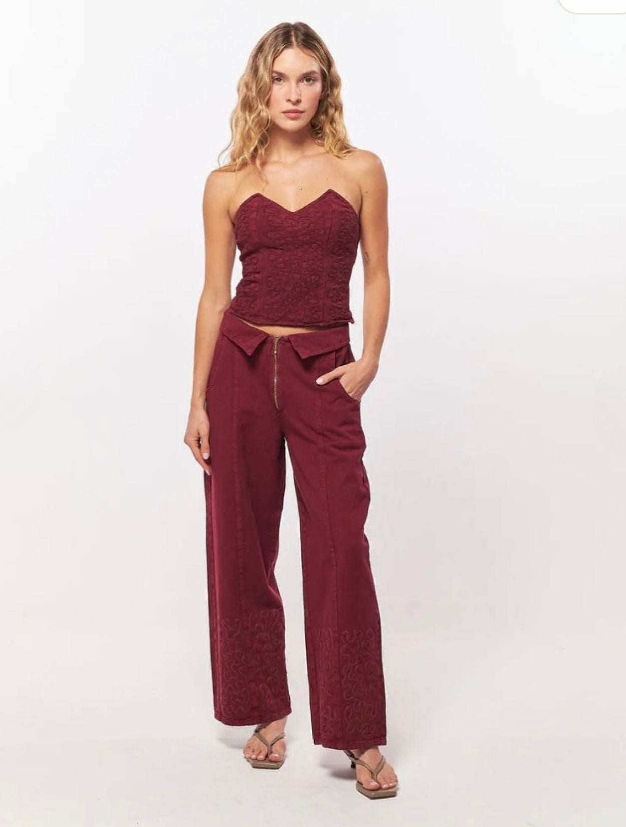 Vino Pants y Vino Top | Pantalón Artesanal Colombiano Hecho a Mano