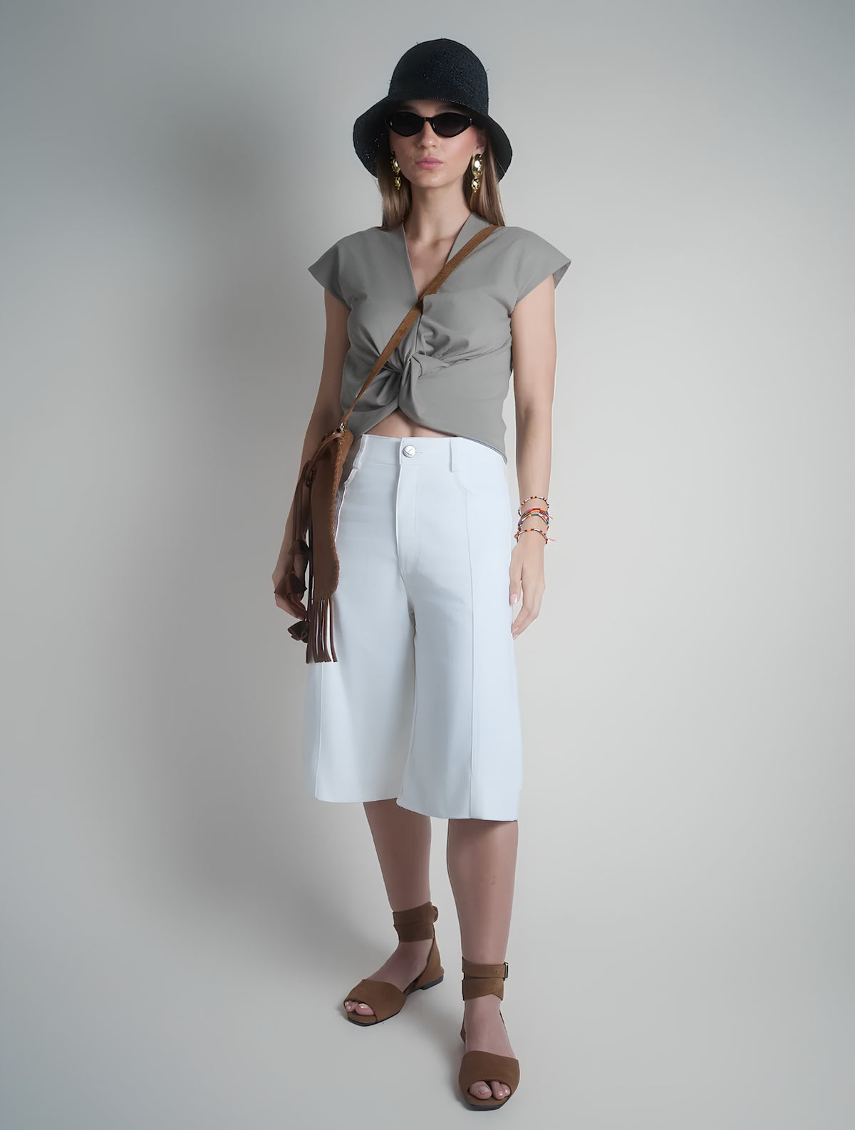 Iris Shirt | Camisa Cruzada de Algodón Peruano Escote V