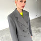 Blazer Negro Sicilia Cruzado en Lana | W Studios