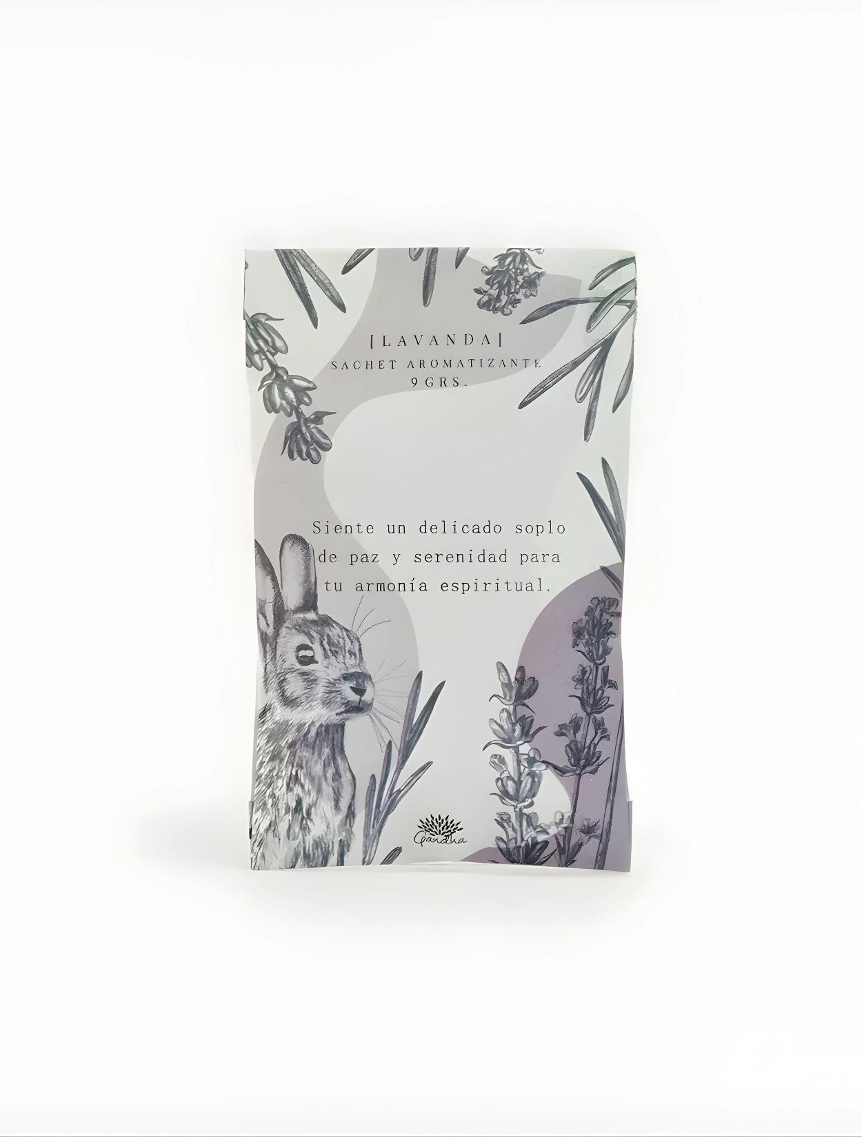 Sachet pequeño de papel artesanal aroma Lavanda de la marca colombiana Gandha. Accesorio original de lujo colombiano y esencia de marcas colombianas para cajones, disponible en nuestro concept store .