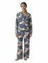 Set de pijama azul de viscosa con camisa y pantalón modelo Legado de la marca Alma Sleepwear – Ropa de descanso de lujo y sleepwear de autor hecho en Colombia | Casa Precis, Concept Store