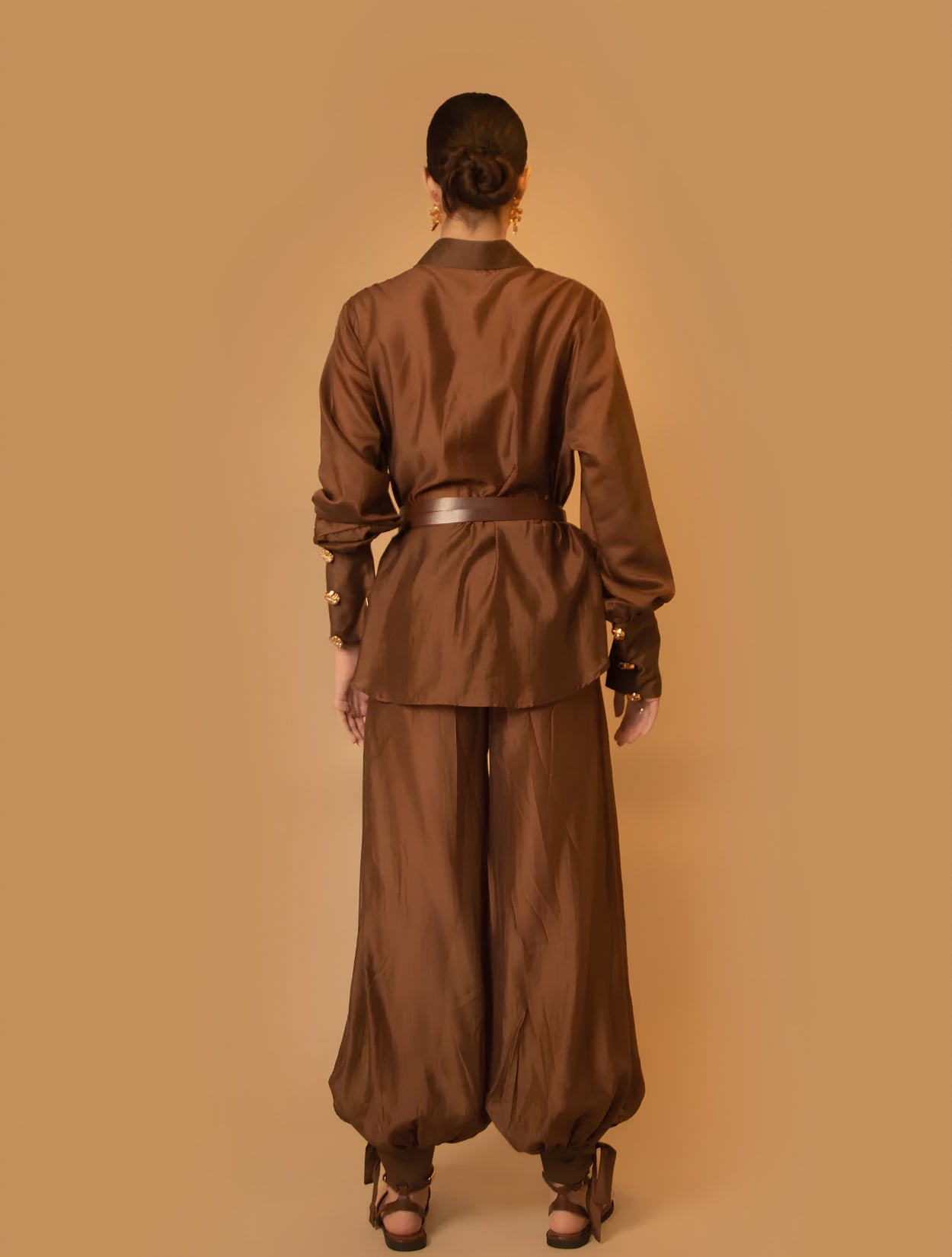 Conjunto de pantalón Terra | Conjunto Elegante para Mujer en Organza Algodón