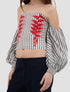 Heliconia |  Top Corsé con Estampado Artesanal