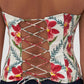 Top con estampado de bloques Mendelii | Top Artesanal para Mujer