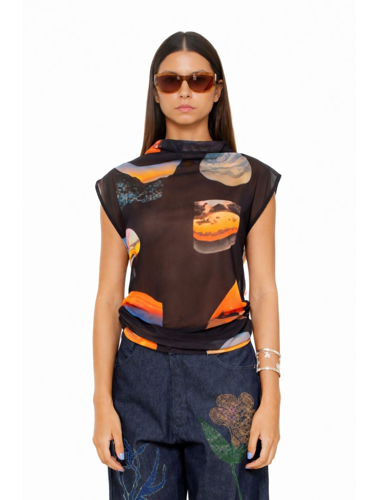 TOP DE CUELLO ALTO ATARDECER