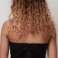 War Dance Top | Strapless de Cuero Falso Negro