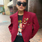 Blazer Croptop Twiggy en Lana | W Studios