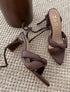 Tacón Puffi Zaga | Tacón en Cuero Chocolate para Mujer