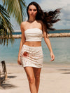 Top Arde el Verano de Santo Azul en color Ivory con diseño de autor para mujer – Moda colombiana de lujo resort | Casa Precis, Concept Store