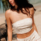 Top Arde el Verano de Santo Azul en color Ivory con diseño de autor para mujer – Moda colombiana de lujo resort | Casa Precis, Concept Store