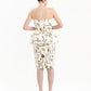 Helios Strapless Peplum Estampado Azul | Circe