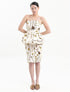 Helios Strapless Peplum Estampado Azul | Circe