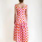 Trust Dress | Vestido Midi Cuadros Naranja y Rosa