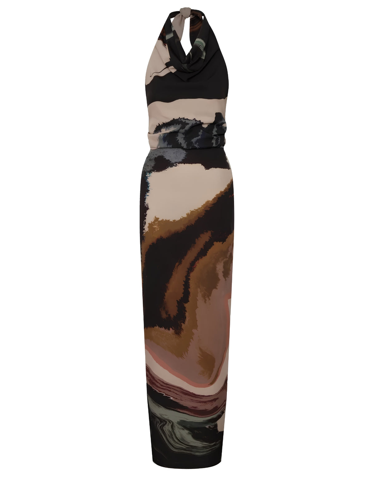 Eme Halter Dress | Vestido Halter Largo Fluido de Noche