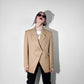 Blazer Camel Viena Cruzado en Lana | W Studios