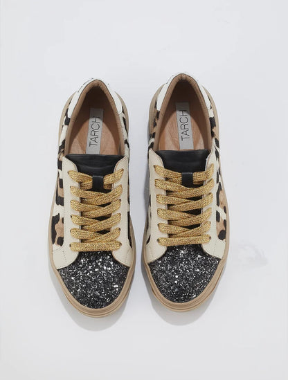 Zapatilla Leopardo| Sneakers de Cuero con Estampado Animal 