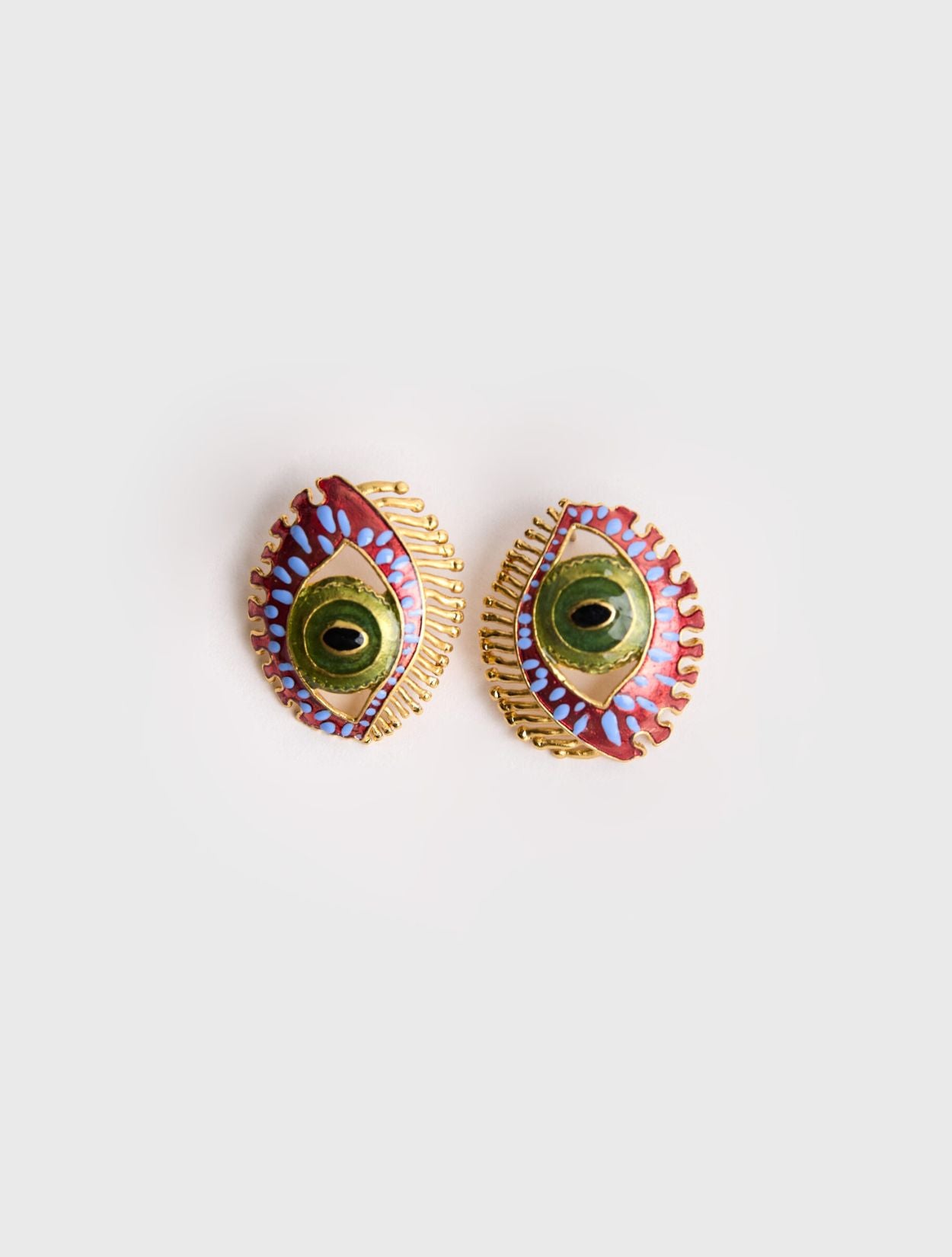 Aretes Maxi Cat Burgundy | Joyería Contemporánea | Sara & Flora