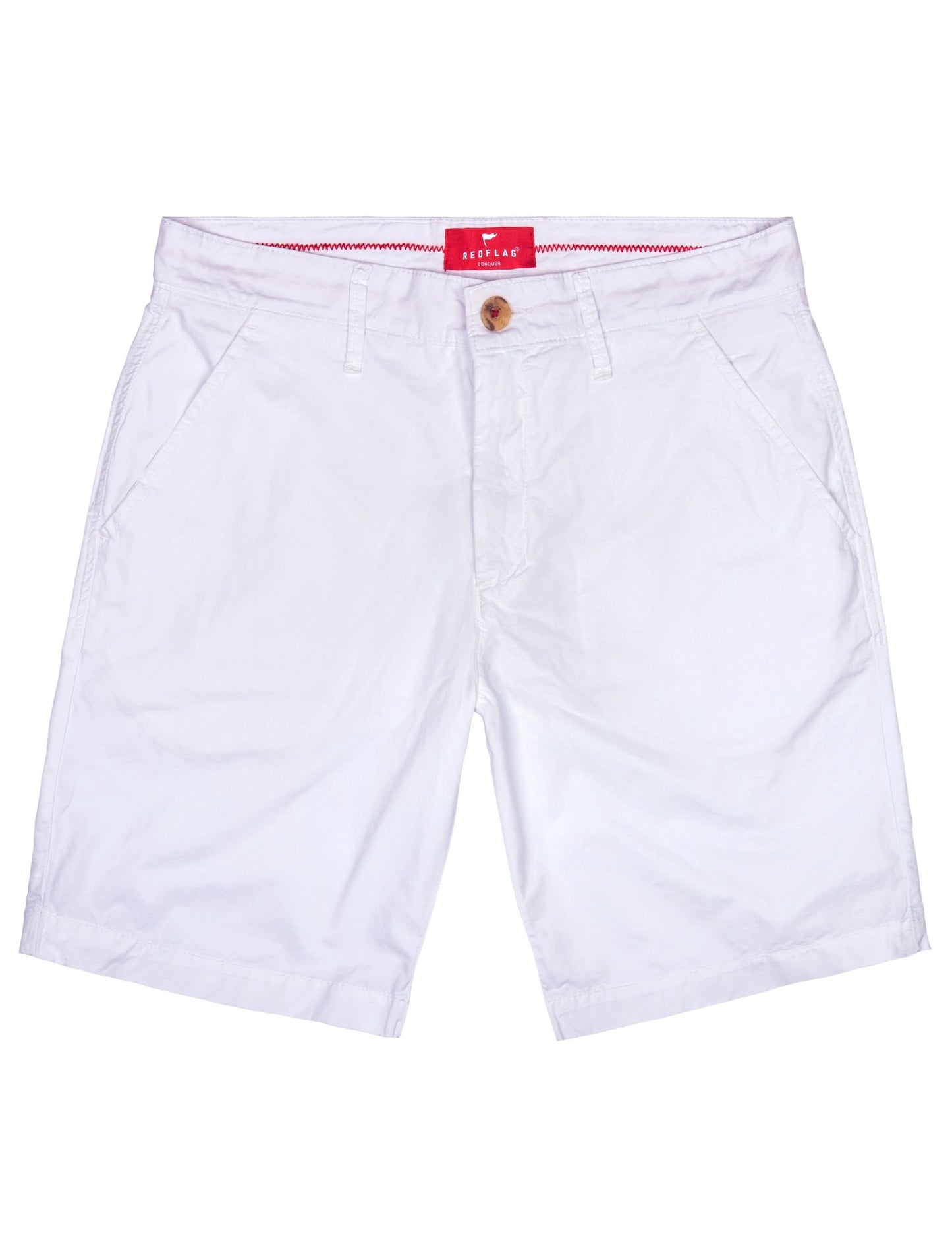 Bermuda de lino premium en color blanco de la marca Red Flag – Ropa de verano de lujo y diseño de autor hecho en Colombia | Casa Precis, Concept Store