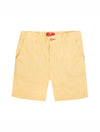 Bermuda de lino premium en color amarillo de la marca Red Flag – Ropa de verano de lujo y diseño de autor hecho en Colombia | Casa Precis, Concept Store