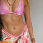 Bikini de dos piezas Bandana Pink de la marca Flor Amazona con estampado gráfico rosa de diseño de autor – Vestido de baño de lujo hecho en Colombia | Casa Precis, Concept Store