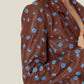 Embroidered Brown & Blue Blazer | Blazer Bordado Marrón y Azul | The Good Neighbor