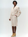 Blazer Huitaca | Blazer Beige con Detalles Dorados