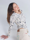 Body Punto de Cruz ML Marfil | Body de Manga Larga Elegante