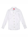 Camisa de lino premium en color blanco de manga larga de la marca Red Flag – Ropa de lujo en fibras naturales y diseño de autor hecho en Colombia | Casa Precis, Concept Store