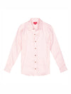 Camisa de lino premium en color rosado de manga larga de la marca Red Flag – Ropa de lujo en fibras naturales y diseño de autor hecho en Colombia | Casa Precis, Concept Store