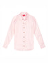 Camisa de lino premium en color rosado de manga larga de la marca Red Flag – Ropa de lujo en fibras naturales y diseño de autor hecho en Colombia | Casa Precis, Concept Store