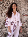 Camisa Palenque de la marca Bianco con detalles geométricos y diseño estructural – Ropa de lujo artesanal y moda colombiana de autor | Casa Precis, Concept Store