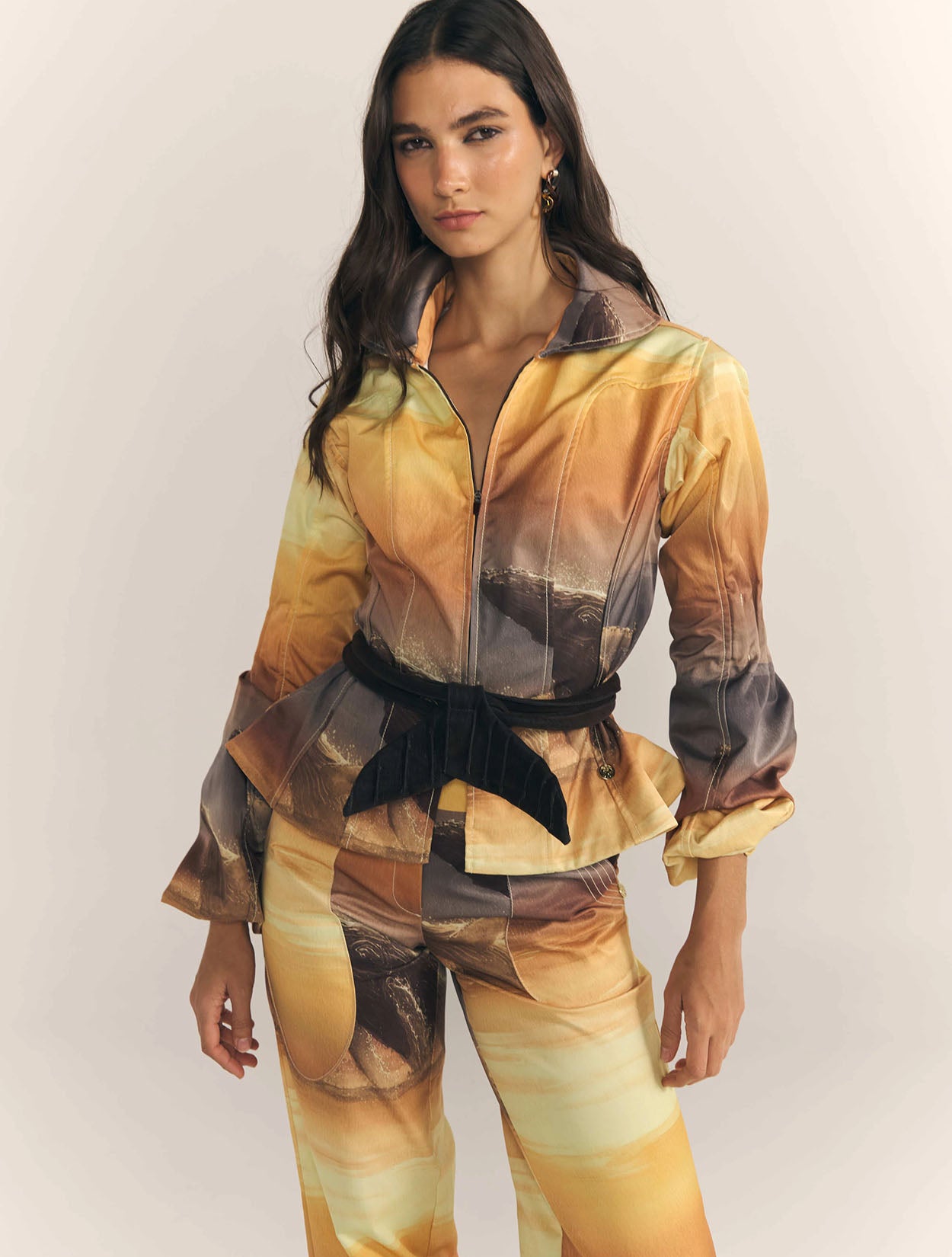 Chaqueta Beluga Atardecer para mujer | Chaqueta Estructurada de Zierra Leona