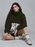 Chaqueta Ovejera Grow Dreams en Verde y Crema de Textura Sherpa de la marca colombiana Mar Mara x Casa Precis, Concept Store